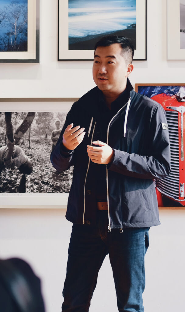 Man presenting